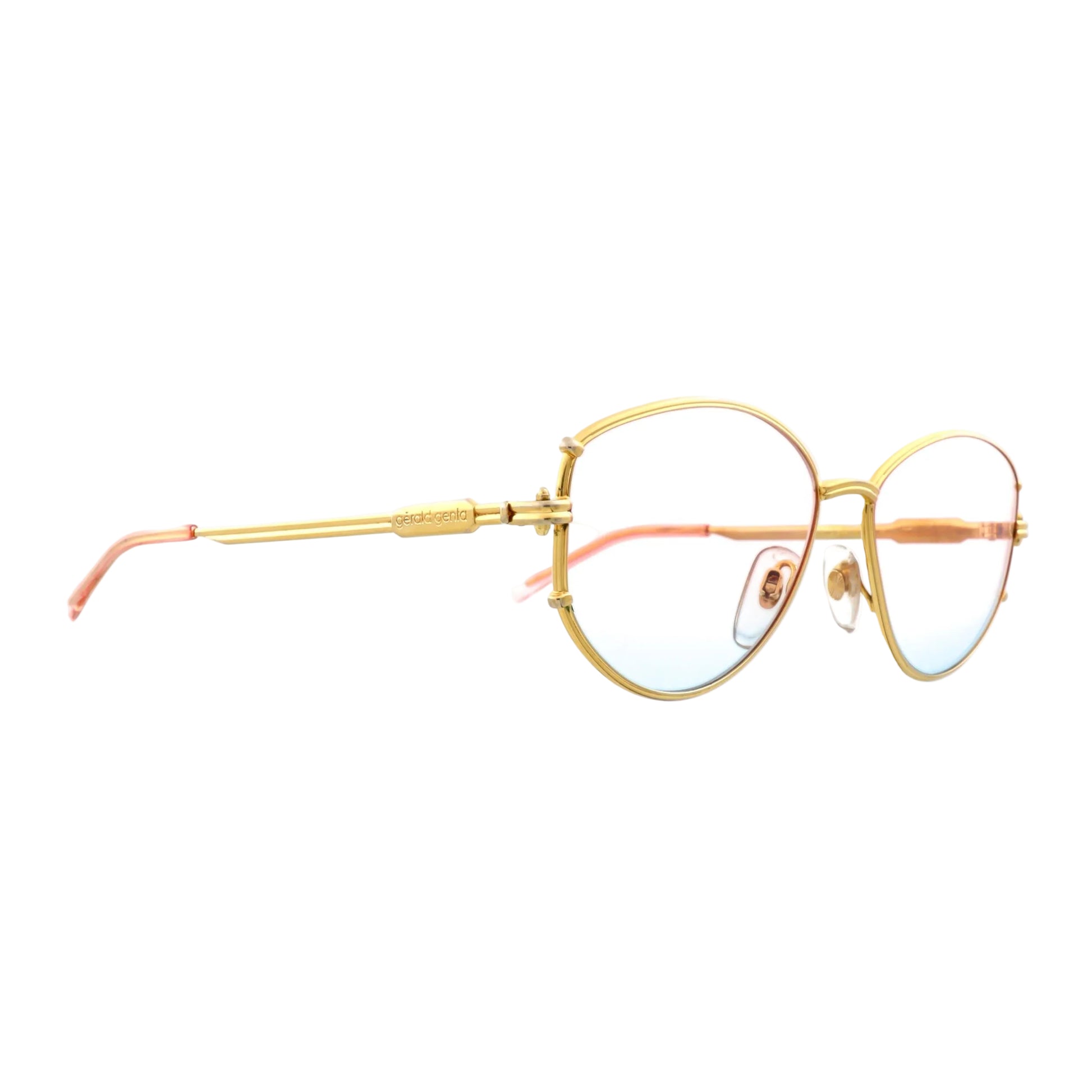 Gerald Genta New Classic 07 sunglasses with gold side frames, stylish and modern design by Gerald Genta.