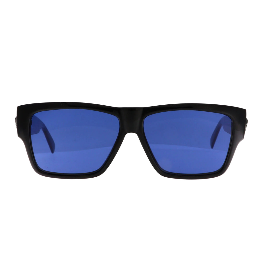 Black Gianni Versace sunglasses model 372N with sleek square frames and dark tinted lenses, stylish and iconic eyewear.