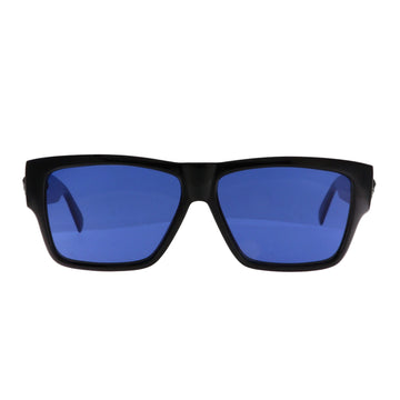 Black Gianni Versace sunglasses model 372N with sleek square frames and dark tinted lenses, stylish and iconic eyewear.