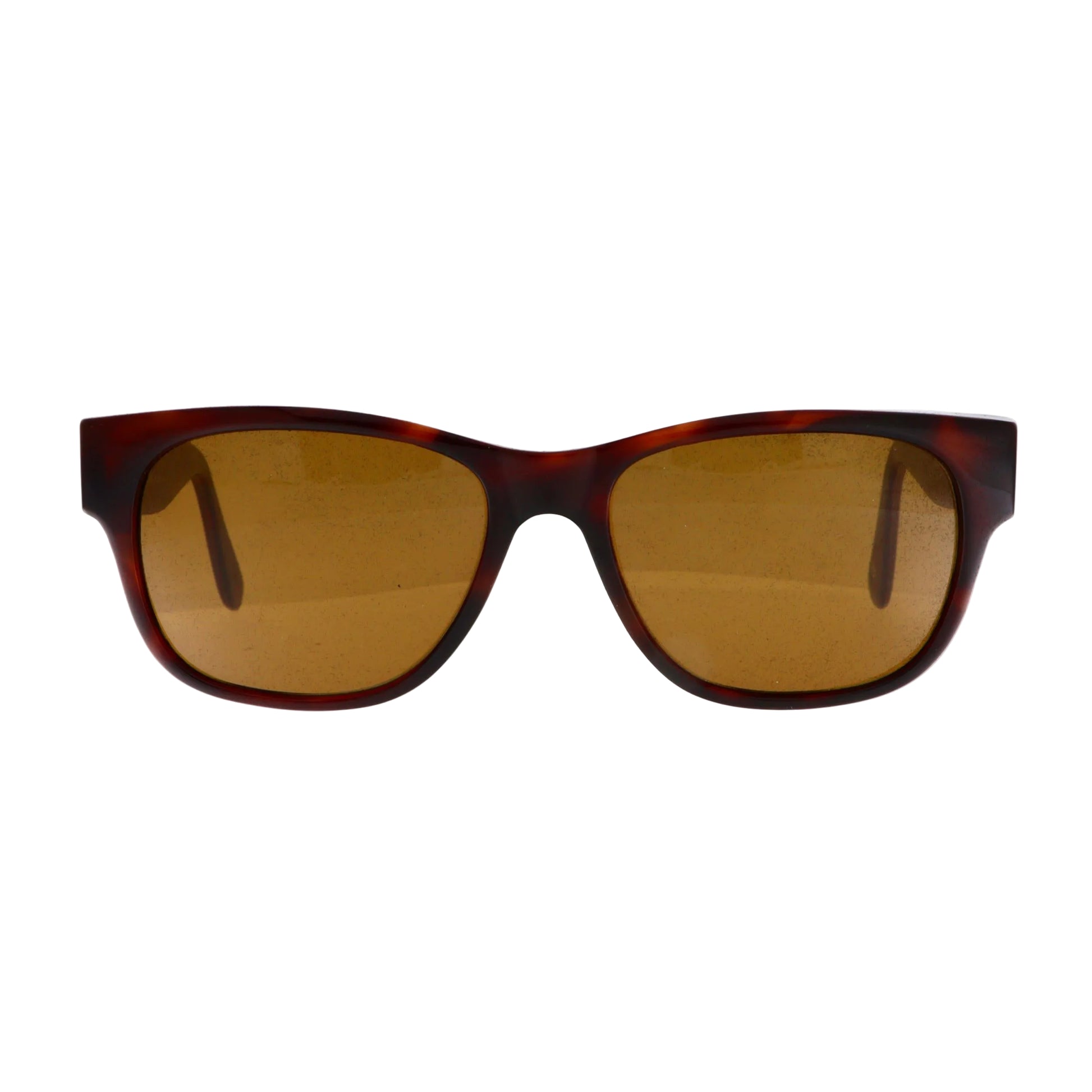 Black Gianni Versace sunglasses model 411A with bold frames and Versace logo accents, front view highlighting stylish design.