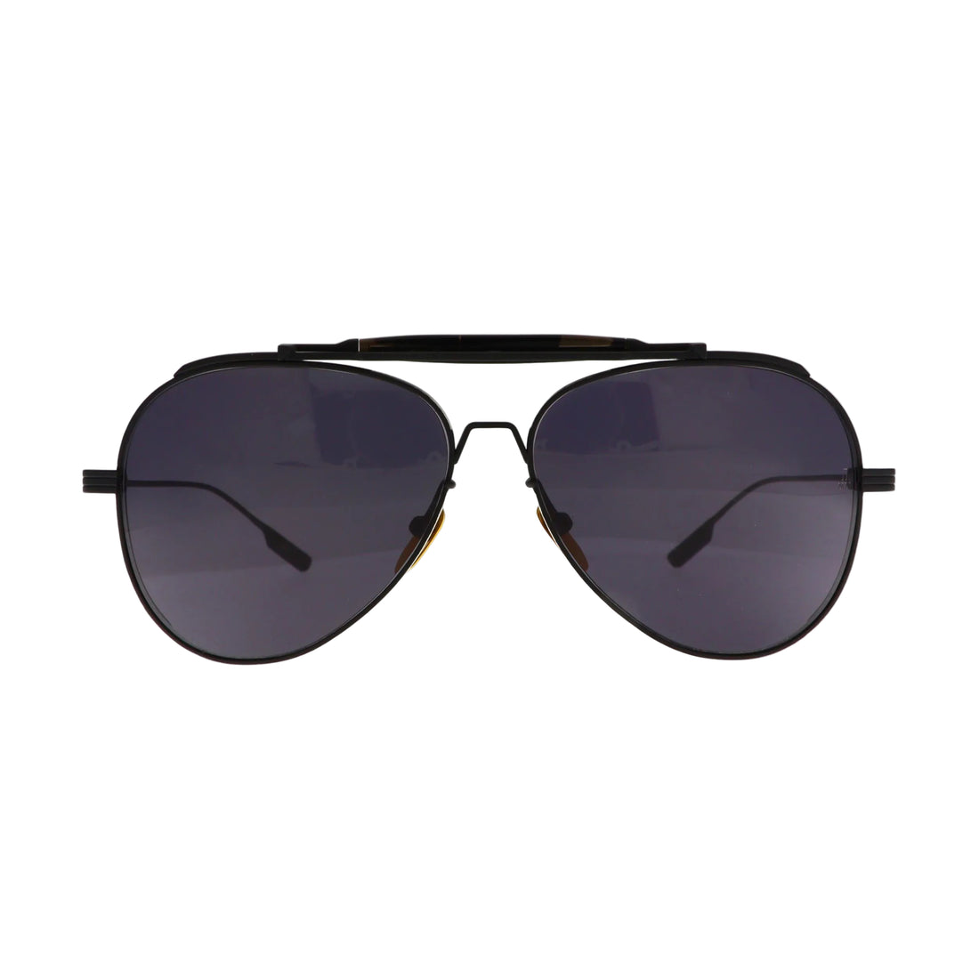 Jacques Marie Mage Gonzo Peyote sunglasses with black frames and tinted lenses, brand new with tags, front view image.