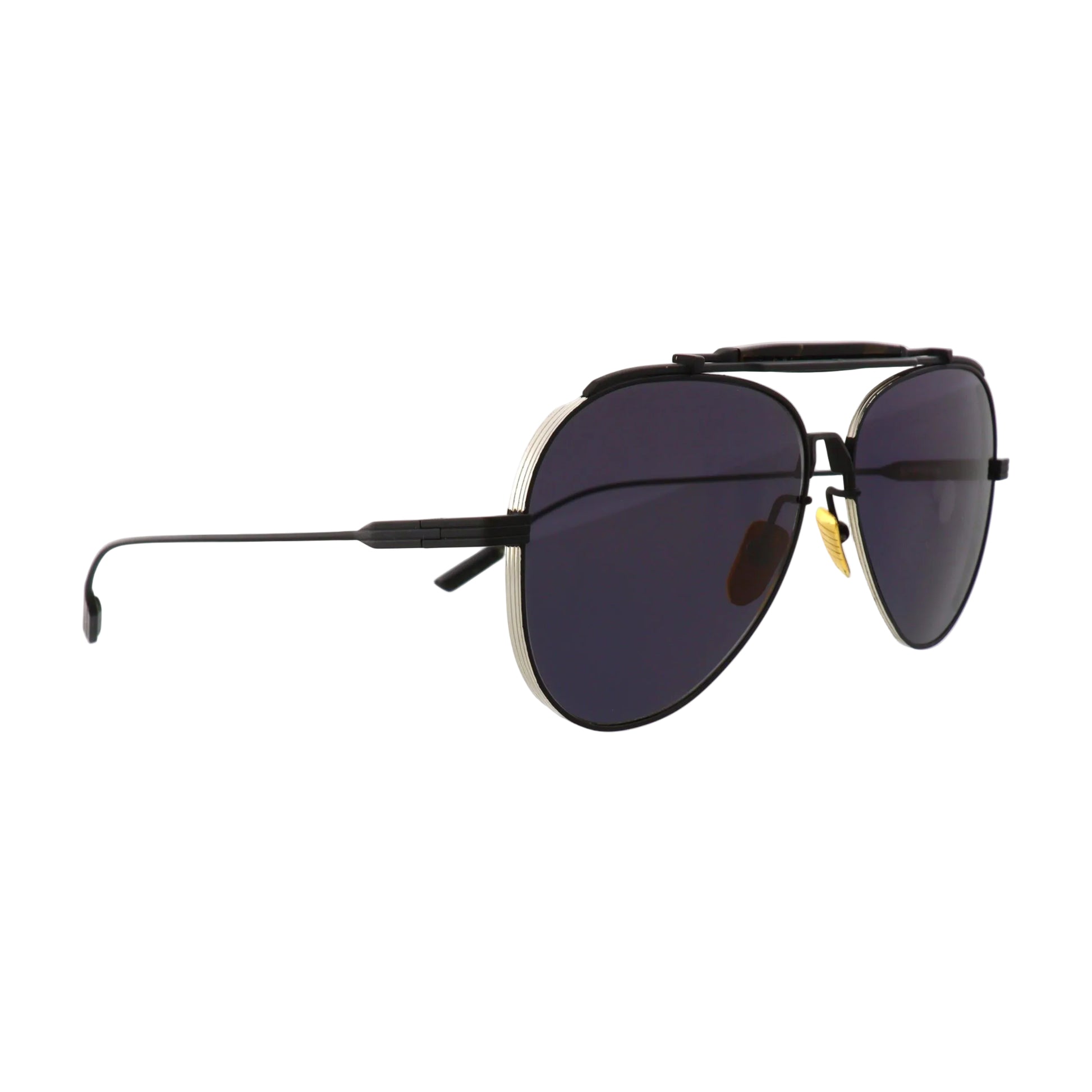 Jacques Marie Mage Gonzo Peyote sunglasses with black frames, side view, new with tags, stylish eyewear for modern fashion.