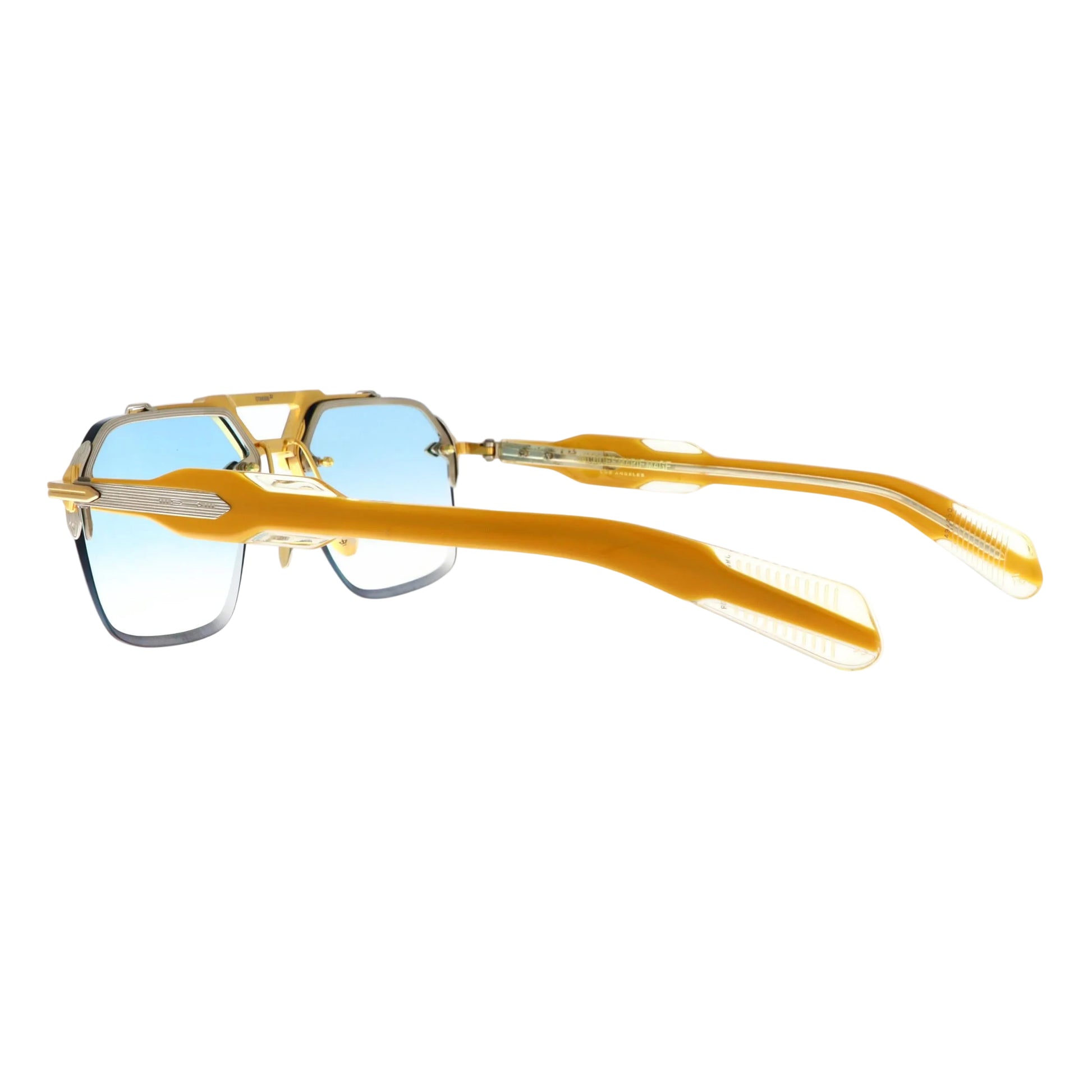 Jacques Marie Mage Silverton sunglasses with gold accents, new with tags, showcasing sleek design and high-quality craftsmanship.