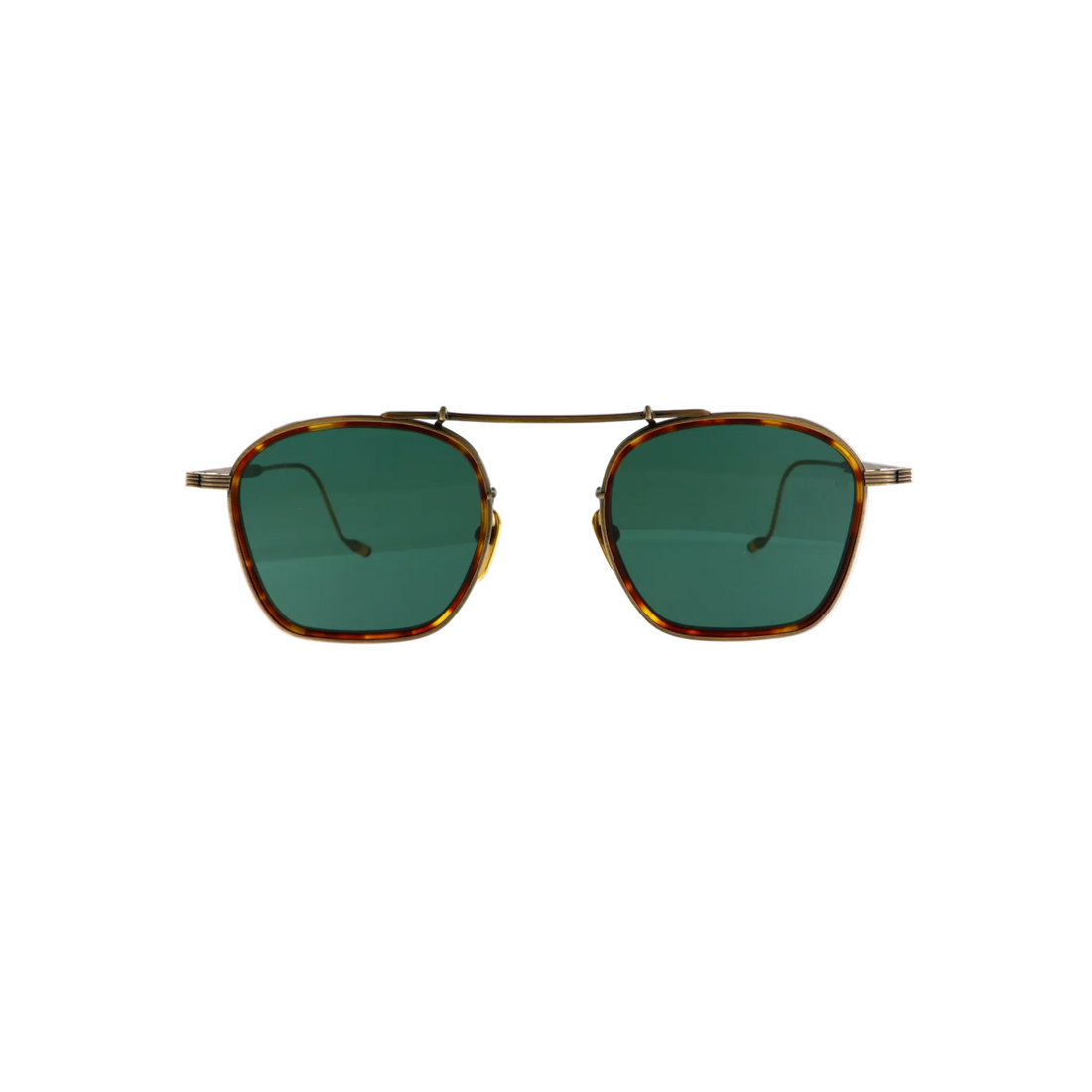 Jacques Marie Mage Baudelaire sunglasses in antique gold with front view, new with tags, stylish eyewear for men and women.