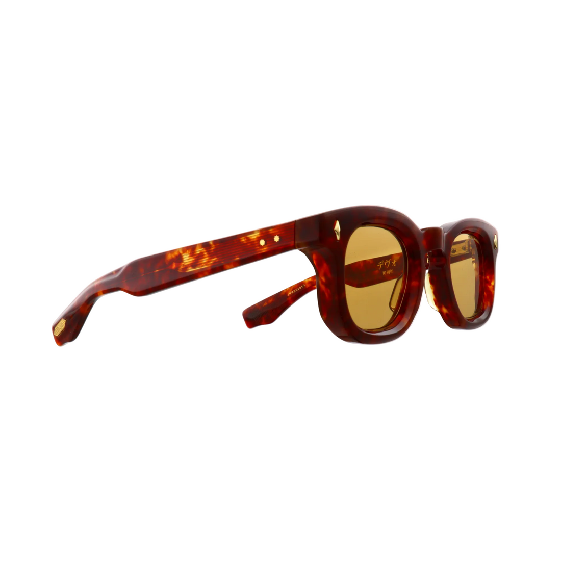 Jacques Marie Mage Devaux Breccia sunglasses with clear lenses and bold frame, new with tags from the Decade Collection