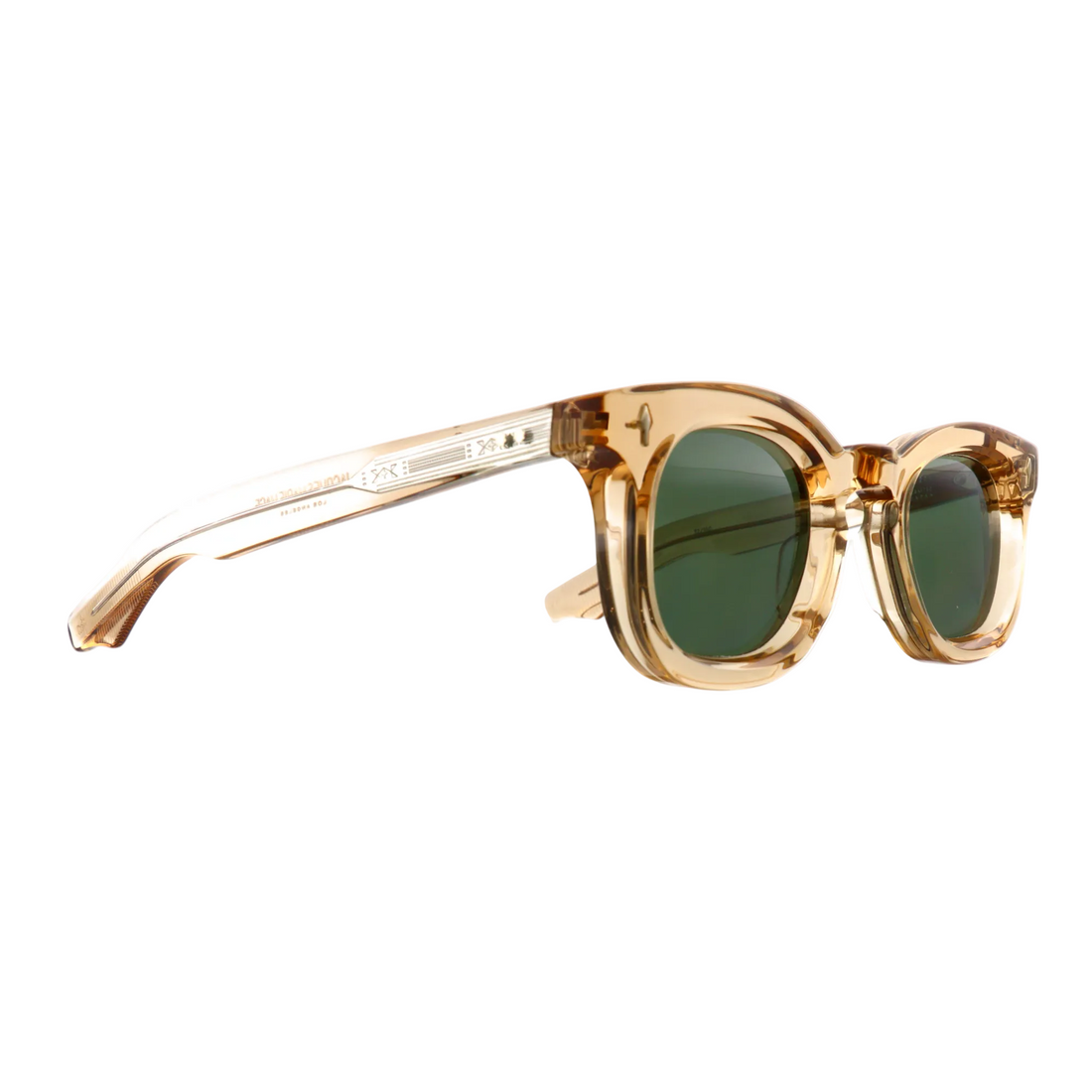 Jacques Marie Mage Devaux Saffron sunglasses with bold, colorful frames and clear lenses, new with tags.
