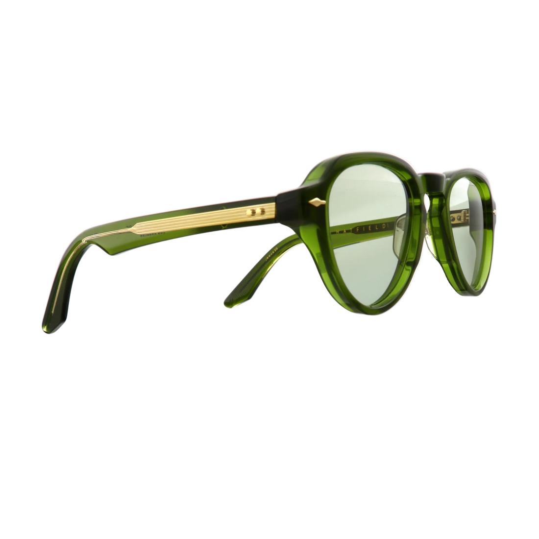 Jacques Marie Mage Hatfield Rover sunglasses with black frame and tinted lenses, new with tags, front view.