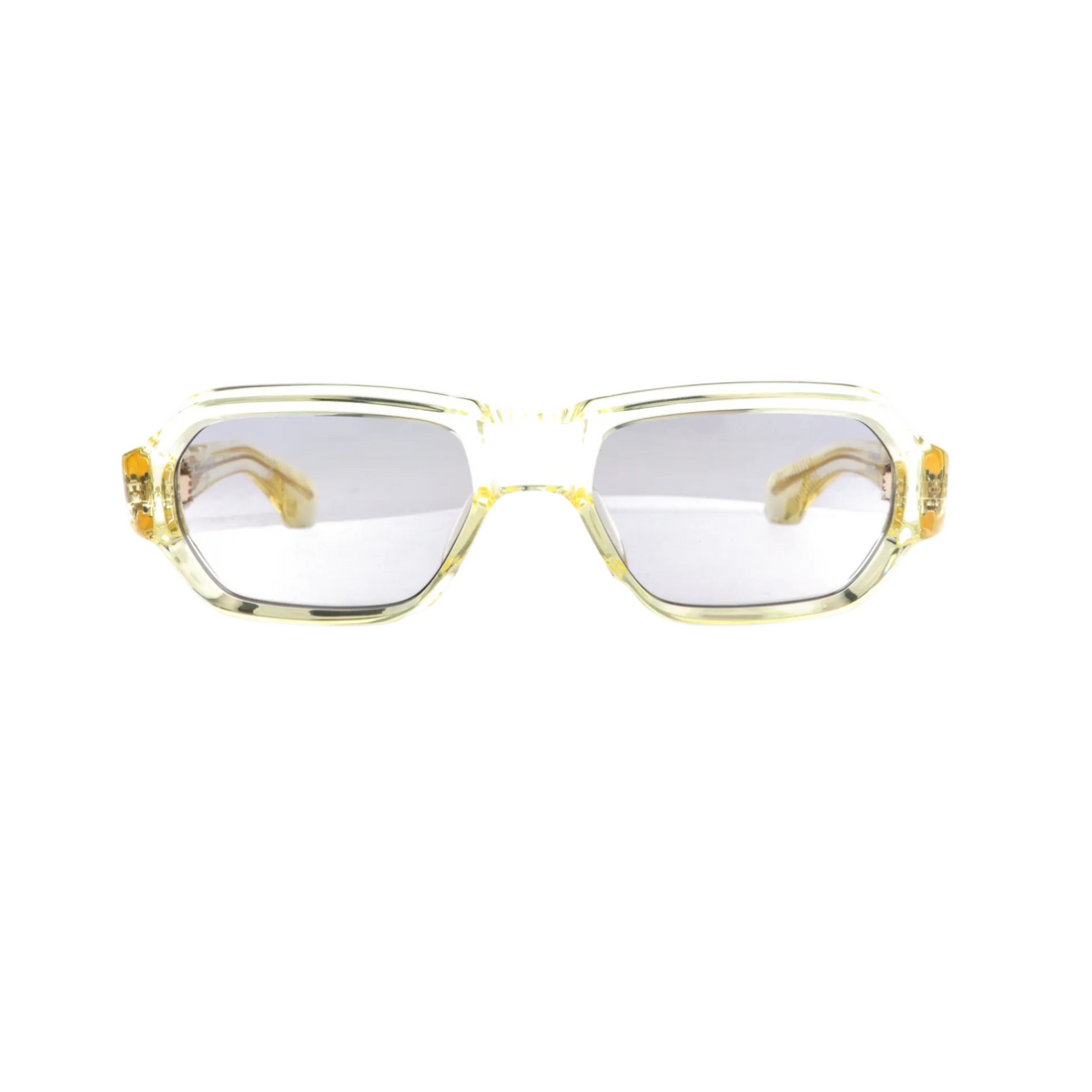 Jacques Marie Mage Mulholland Brut sunglasses in Enfants Riches Deprimes collaboration with brand tags visible.