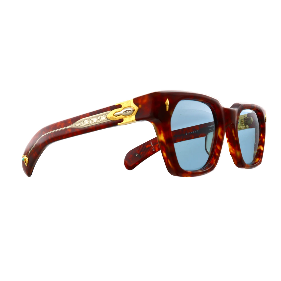 Jacques Marie Mage Sterett Breccia sunglasses with tags, featuring a bold frame and stylish design from the Last Frontier Collection.