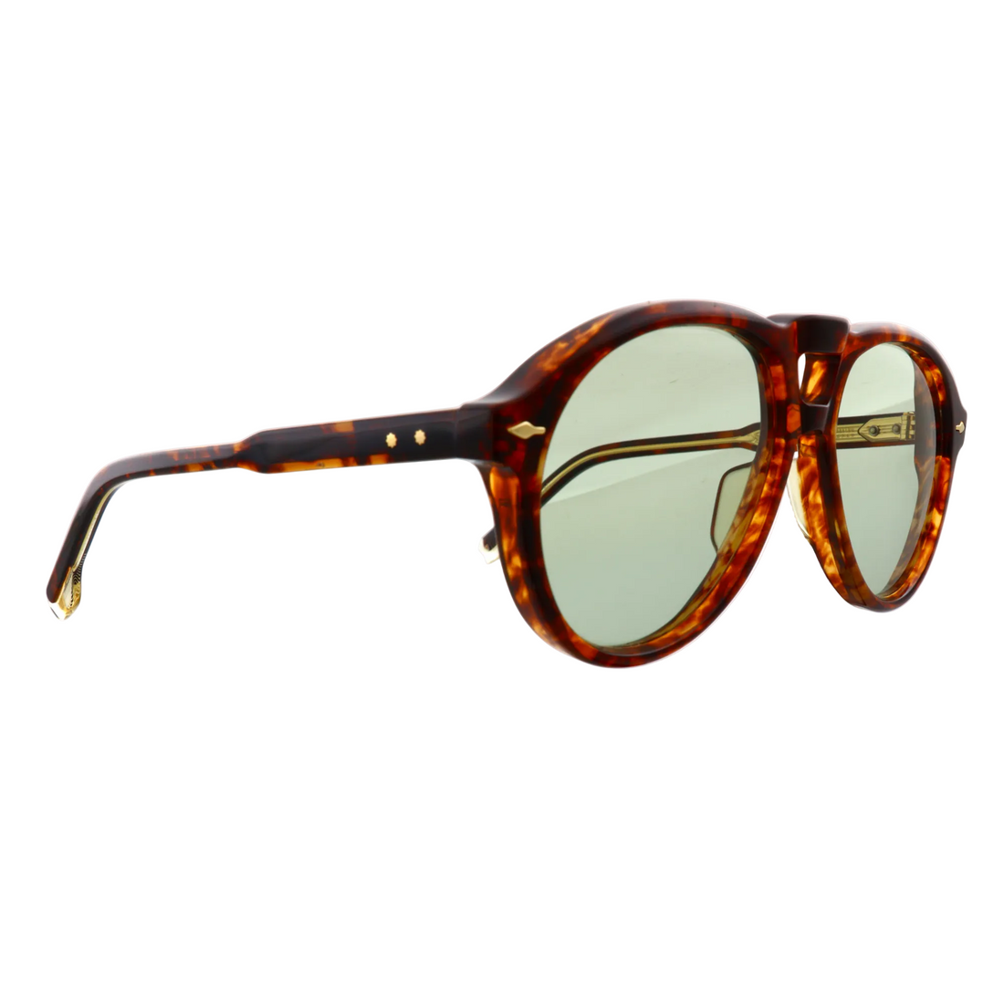 Jacques Marie Mage Valkyrie Argyle sunglasses with black frames and tinted lenses, new with tags.
