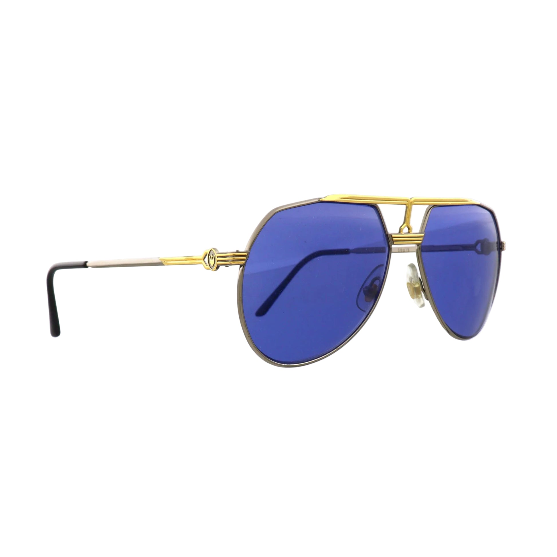 Blue Maserati sunglasses model 6130-05 with sleek frame and dark tinted lenses, stylish accessory for sun protection.