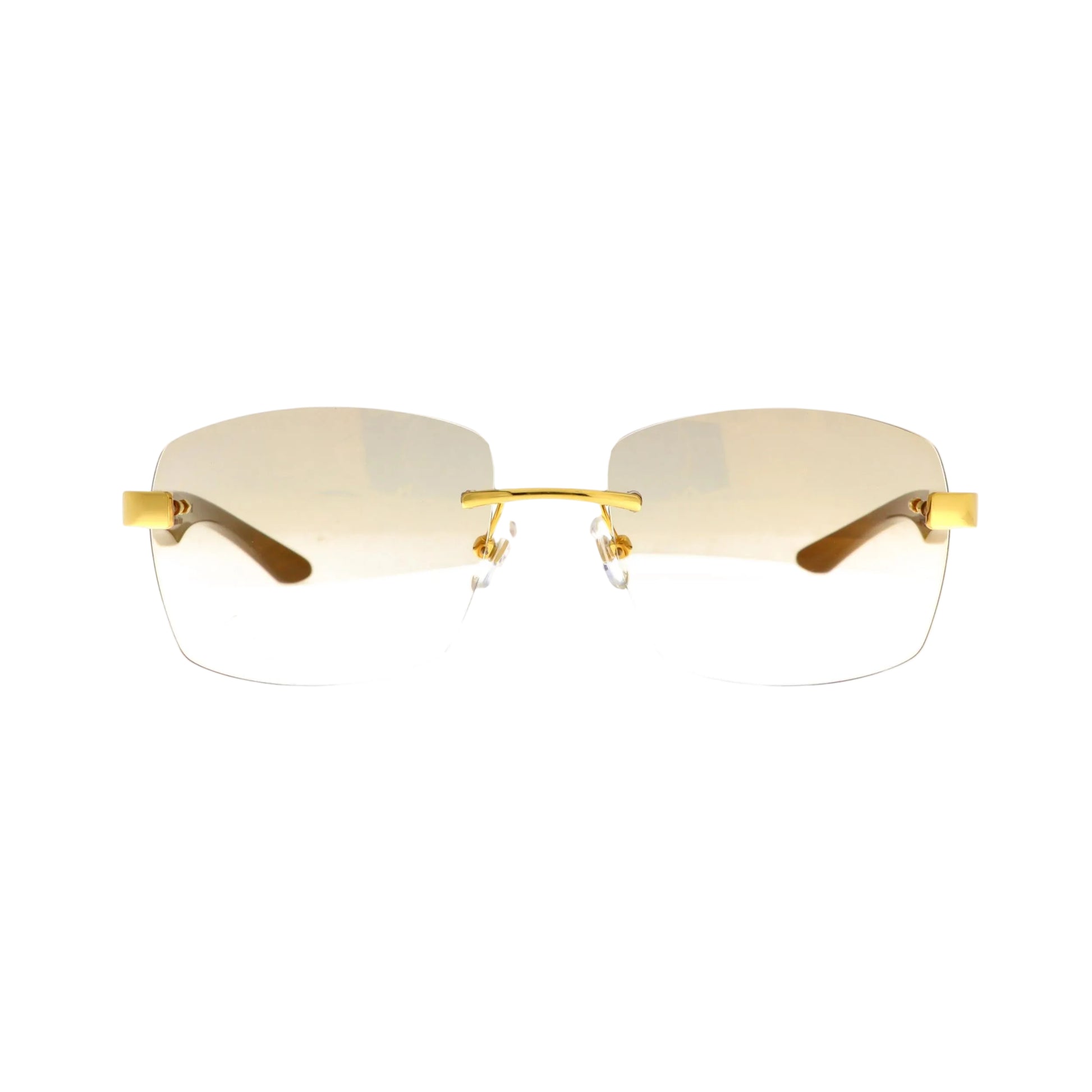 Maybach Artist III sunglasses with gold and white frames, featuring sleek, modern design and tinted lenses.