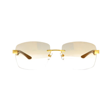 Maybach Artist III sunglasses with gold and white frames, featuring sleek, modern design and tinted lenses.