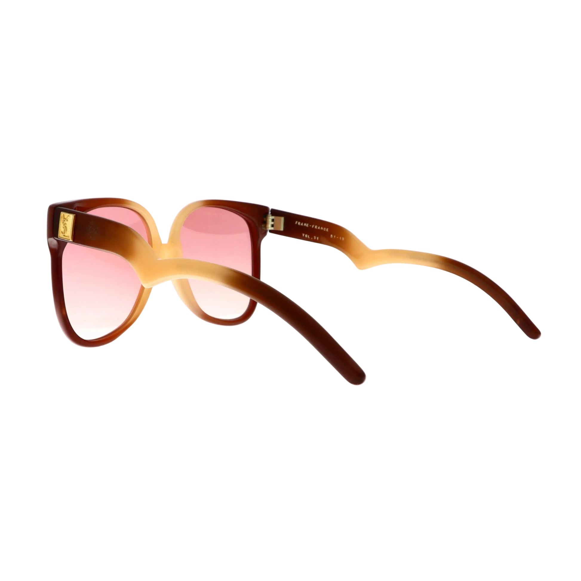 Yves Saint Laurent YSL 31 sunglasses with brown frames and tinted lenses, new with tags, stylish designer eyewear.
